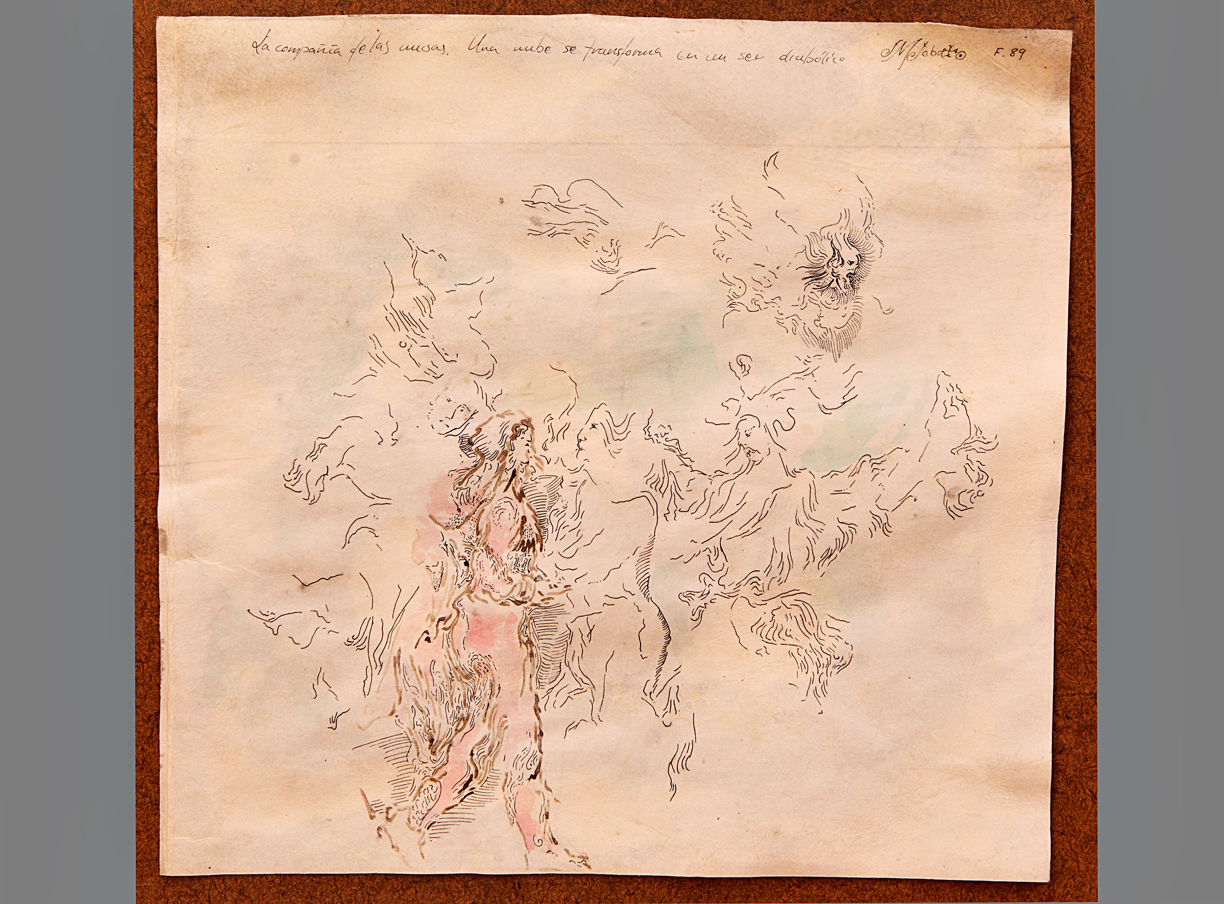 Fantasía. acuarela y tinta sobre pergamino.